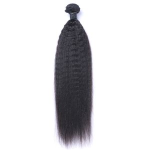 Cheveux humains vierges brésiliens Yaki Kinky Straight Non transformés Remy Hair Weaves Double Trames 100g / Bundle 1bundle / lot Peut être teint blanchi
