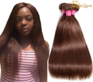 Brésilien Vierge raide 2 4 Couleur 100 Remy Remy Ringue Rérite brun humain HEURS TEAVEMENTS8459384