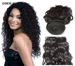 Tissage en lot brésilien non-remy ondulé 100 vrais cheveux naturels, Extensions de cheveux, 1B épais, 4137950, offre en lots de 4