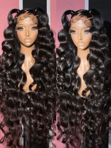 Perruque Lace Front Wig brésilienne ondulée Hd, cheveux naturels, Deep Wave, 13x4, perruque Lace Frontal Closure 360, synthétique, pour femmes