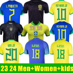BRÉSILS 2023 Maillots de football Camiseta de futbol PAQUETA RAPHINHA 23 24 Chemise de football maillots MARQUINHOS VINI JR SILVA brasil RICHARLISON HOMMES ENFANTS FEMME NEYMAR