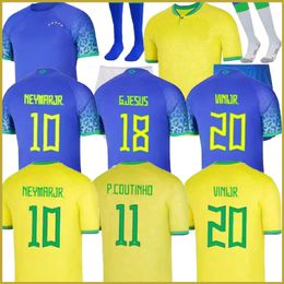 BRÉSILS Neymar22 23 maillots de football Camiseta de futbol PAQUETA RAPHINHA maillot de football maillots MARQUINHOS VINI JR brasil RICHARLISON HOMMES ENFANTS FEMME NEYMAR dg30