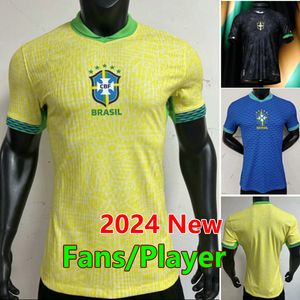 Brazils Soccer Jersey 2024 Copa America Cup Endrick Rodrygo Neymar Vini Jr Richarlison Soccer Jersey