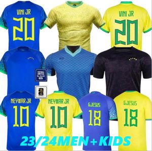 Brésil VINI JR. Maillot de football Brésil 22 23 24 Équipe nationale G.JESUS P.COUTINHO CASEMIRO Home Away hommes enfants kit RONALDO RONALDINHO PELE NEYMAR chemise de l'équipe nationale 2024