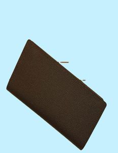 Brazza portefeuille élégant veste pour hommes long portefeuille dans une toile à carreaux étanche marron pour maintenir les notes de changement de notes de crédit bons Qual3034097