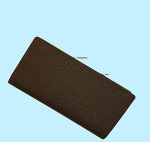 Brazza Wallet Stijlvolle herenjack lange portemonnee in bruine waterdichte geruite canvas voor het houden van verandering notities creditcards goed qual9911538