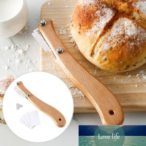 Pain Arc Courbe Couteau Pain Baguette Tool Baguette Découper Français Toast Cutter 5 lames Boulangerie Tool Pain Bousillé avec Poignée en bois Prix usine Design Qualité