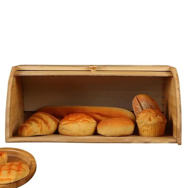 Bread Bread Almacenamiento de pan Bin Bread Buddy Dispensador a prueba de polvo Contador de encimeras de la cocina Farmhouse Breeper Breeper Breader 231221