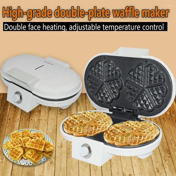 Makers à pain 1200 W Pan de pâtisserie électrique double chauffage à double face Mini Waffle fabric