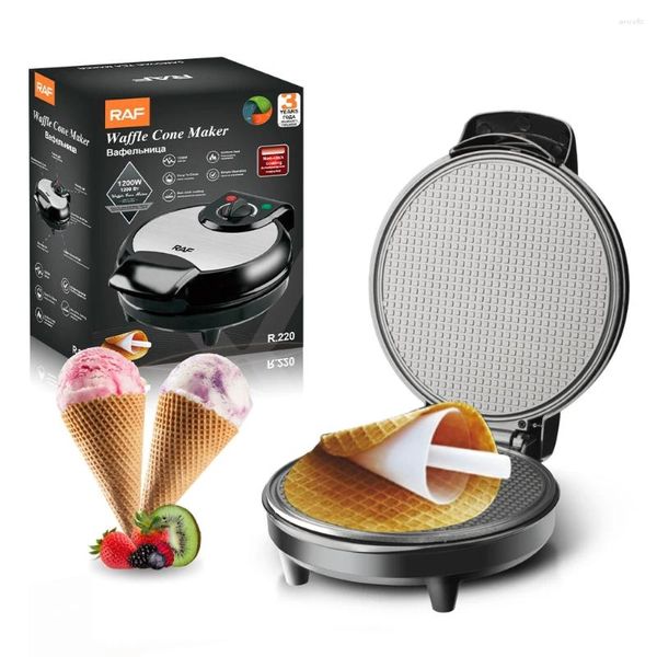 Makers à pain 1200W électrique Crumpy Roll Maker Waffle Gil Ice Cream Cone Machine Maison Breakfast Sandwich Iron Iron Crepe Pan de cuisson