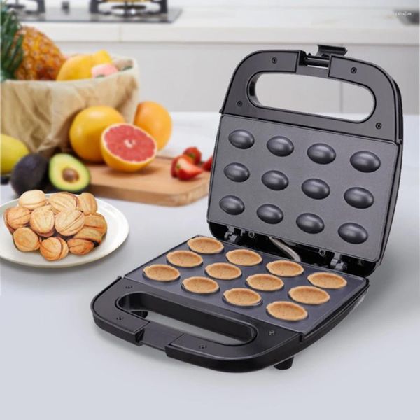 Fabricantes de pan 750W Mini Hogar Eléctrico Waffle Nut Maker Hornear Pan Pastel Sandwich Recubrimiento antiadherente Máquina de desayuno