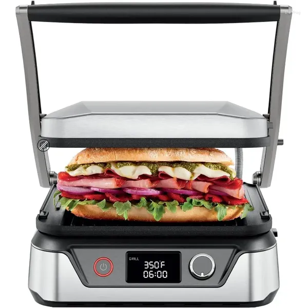 Machines à pain Chefman 5-en-1 Digital Panini Press Grill Sandwich Maker et plaque chauffante Combo avec réversible amovible