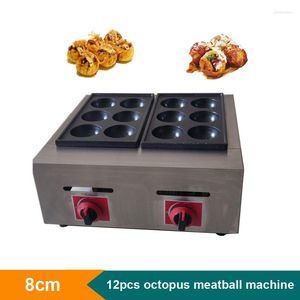 Machines à pain commerciales 12 pièces Takoyaki Machine chauffage au gaz poulpe boulette de viande cuisson antiadhésive électrique Chibi Maruko gril poêle 110/220 V