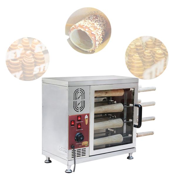 Machines à pain Commercial électrique chaleur hongroise cheminée rouleau grille-pain gâteau rouleau four four à pain crème glacée Bagels Machine 110V 220V