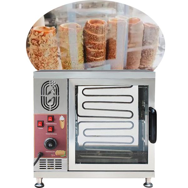 Fabricantes de pan Calor eléctrico comercial Chimenea húngara Rodillo Tostadora Pastel Rollo Horno Pan Horno Helado Bagels Máquina