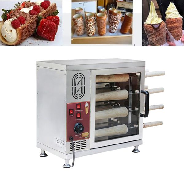 Machines à pain Commercial électrique chaleur hongrois cheminée rouleau grille-pain gâteau rouleau four four à pain crème glacée Bagels fabricant