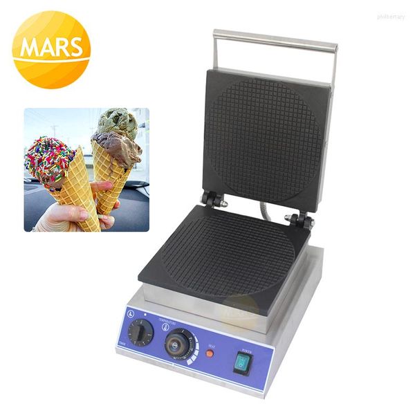 Fabricantes de pan Comercial Holland Stroopwafel Maker Syrup Waffle Cono Helado Máquina Eléctrica Burbuja Hierro Pastel Horno 220V 110V