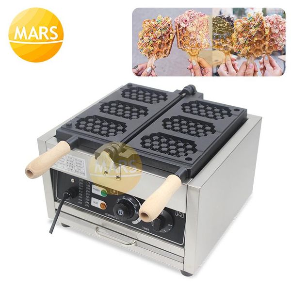 Máquina para hacer pan de uso comercial en forma de panal, máquina para hacer gofres eléctrica en un palo, máquina para hacer Pan, molde para panadero de hierro, 110V, 220V