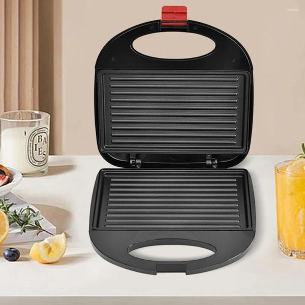 Máquinas para hacer pan Sandwichera eléctrica Tostadora con revestimiento antiadherente Parrilla de calefacción de doble cara Juego de planchas para gofres Electrodomésticos de cocina portátiles