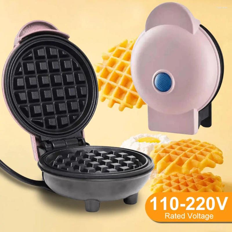 Brödtillverkare Electric Waffle Maker 110-220 V Compact Snack 350 W Mini For Kids Frukost Dessert Kitchen Appliances