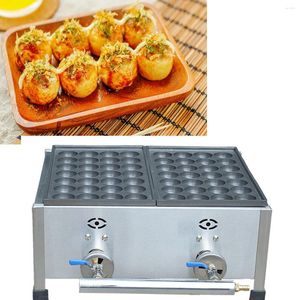 Machines à pain Type de gaz 40 mm taille de boule Takoyaki Machine Maker antiadhésive plaque de cuisson poulpe petites boules de caille