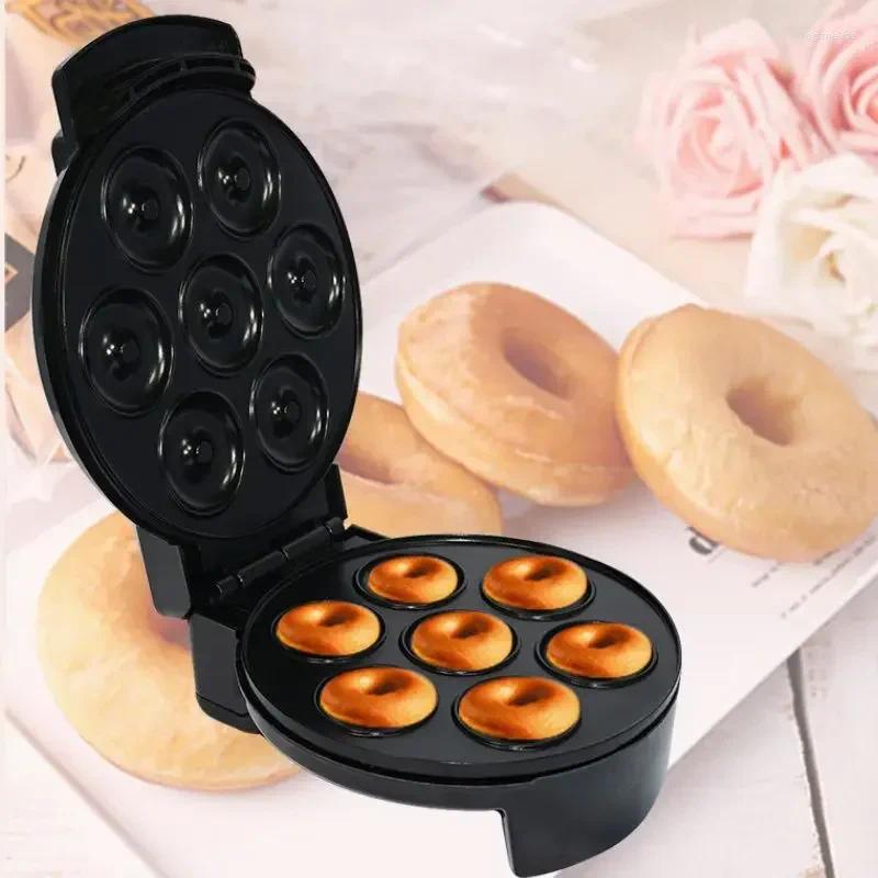 Brödtillverkare Mini Donut Maker Cake Machine Non-Stick Coated Electric för barnvänliga frukost snacks desserter mer