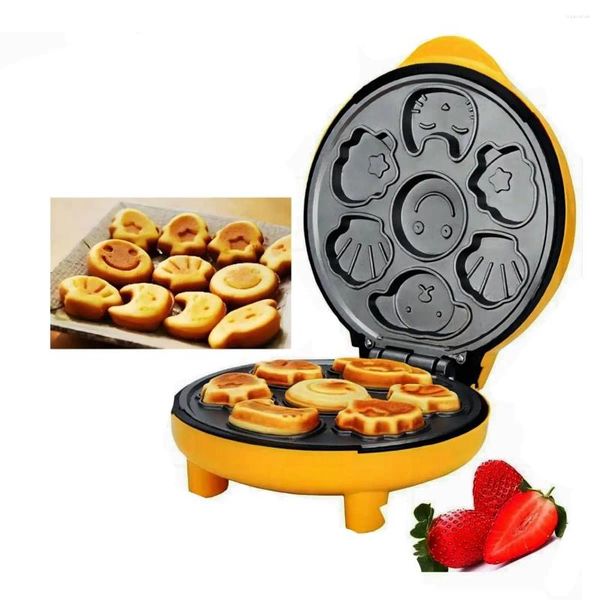 Fabricantes de pan Myckyi Animal Mini Waffle Maker Acero inoxidable Superficie de gran capacidad Máquina para hacer revestimiento antiadherente