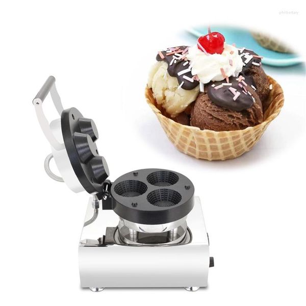 Fabricantes de pan, equipo de aperitivos para restaurante, máquina automática comercial para hacer gofres belgas, venta de tazas, máquina eléctrica para hacer conos de helado