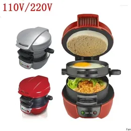 Máquina para hacer pan, sándwich, tortilla portátil, tostadoras, hamburguesa, gofres, 110-220V, cocina, máquina de desayuno multifuncional para cocinar