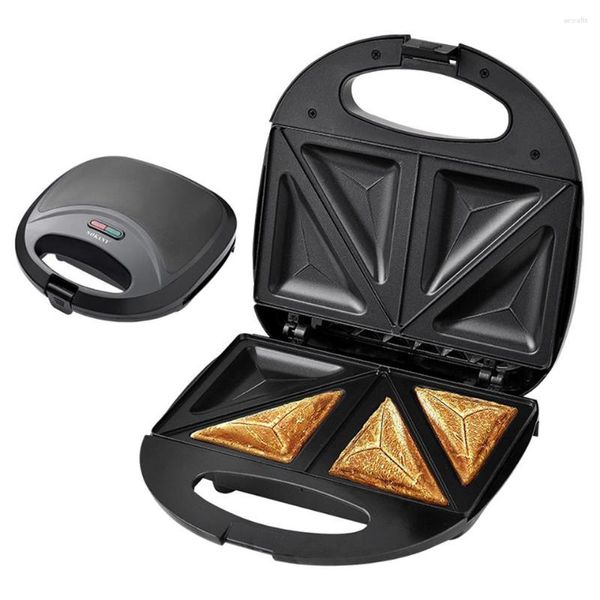 Fabricantes de pan SK136 Sandwichera eléctrica con placas antiadherentes Luces indicadoras Mango táctil frío Fácil de limpiar y almacenar