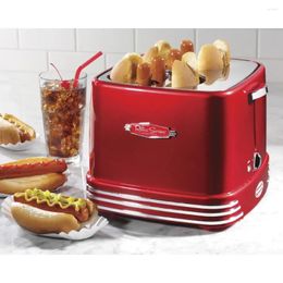 Machines à pain grille-pain capacité avec Mini pinces rétro rouge électrique Toast Toster Machine appareils de cuisson cuisine