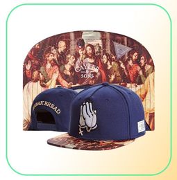 Break Bread God Pray Snapback Classic Mens Designer Caps ajustables Gorras Bones bordados Hiphop Baseball9797162