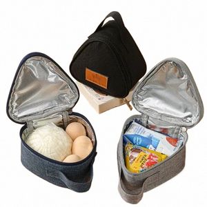 Sac thermique insu-petit-petit-déjeuner Small Triangular Rice Ball Board Box Boîte à lundi mignon Bento Bento Bento Fresh Pouch pour femmes Kids S23H #