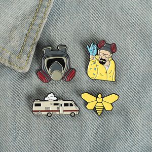 Breaking Bad broches pour hommes avion Bus sel frère émail broches pour enfants épinglette sac épingles chapeau Badge broche cadeaux amis