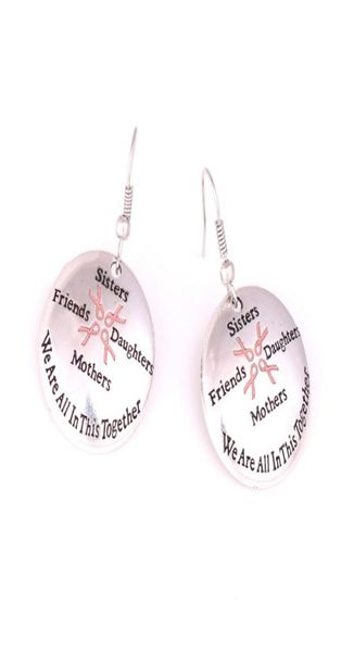 Sensibilisation au cancer du sein ruban rose sœurs amis filles mères nous sommes dans ce charme pendentif boucle d'oreille pour femme cadeau 2687917