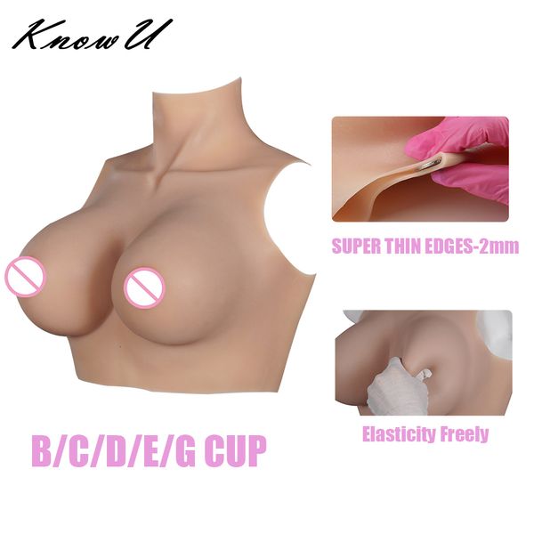 Forme mammaire Crossdresser Formes mammaires B C D E G Coupe Faux Seins Matériau Super Mince Seins En Silicone Transexuelle Transgenre Cosplay Poitrine Féminine 230818