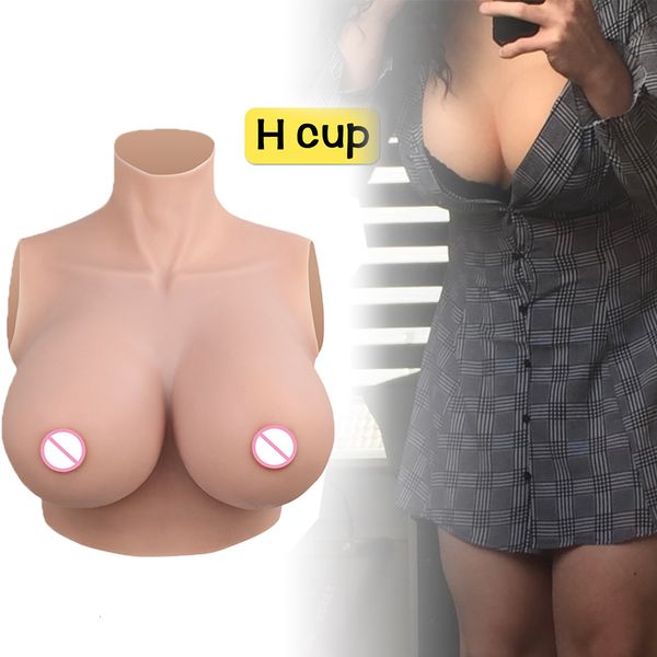 Forma de mama Eyung H Cup Formas de mama de silicona Mejorador de tetas falsas para Crossdresser Drag Queen Tetas falsas Tetas Breastplat Hombre a mujer Sissy 230724