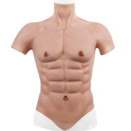 Forma del seno Eyung Muscolo in silicone Vestito per uomo Costume cosplay Maschile Petto finto Body Simulazione realistica Muscoli per Halloween realistici 230711