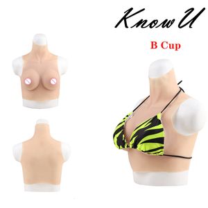 Breast Form KnowU B Cup Simulation Chest For Transvestite Crossdresser Silicone Tits False Breasts Forms Prostheses 230616