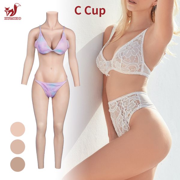 Forme mammaire kumiho c coupe silicone bodys crossdress de sein forme transgenre cosplay vagin artificiel pour hommes bodys de silicium complet 230626