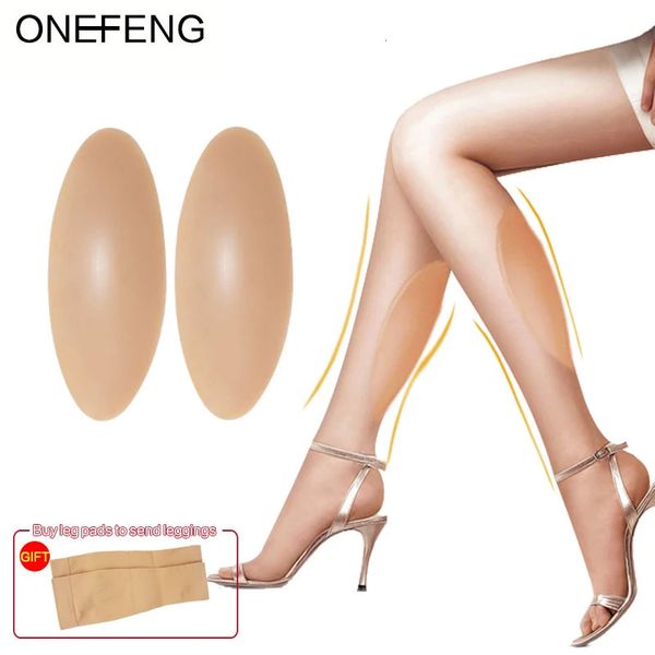 Forma de seno ONEFENG Onlays de silicona para piernas Almohadillas de silicona para pantorrillas para piernas torcidas o delgadas Belleza corporal Suministro directo de fábrica Silicona para piernas 231211