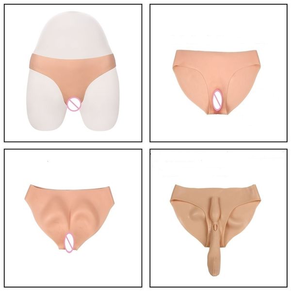 Forme mammaire simulée réaliste silicone vagin transexuelle sous-vêtements costumes crosscommode slips costumes transgenre dragqueen cosplay gays 230724