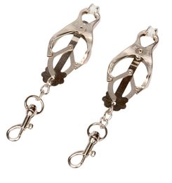 Pinces de mamelon de poitrine Silver Metal Female Clips de mamelon BDSM Bondage Sex Toys for Couples Adult Games5660902