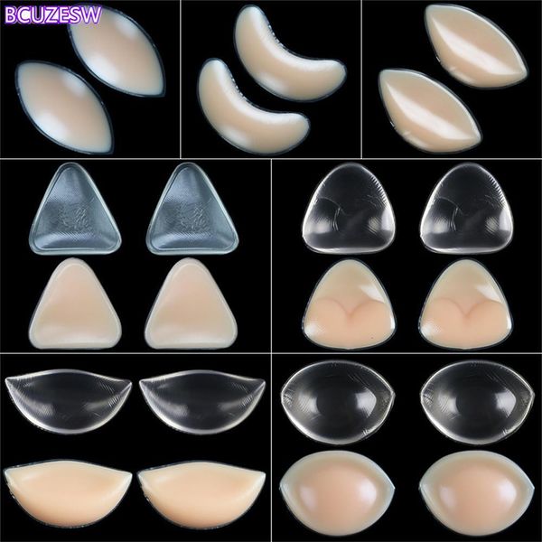 Coussinet de poitrine 1 paire Push Up Silicone Triangle Bikini Maillot de bain Soutien-gorge Insert Pads Soutien-gorge Pasties Invisable Breast Enhancer Lingerie Dropship 230615