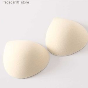 Breast Pad 2PCS Thick Latex Bra Pads Push Up Breast Enhancer Removeable Bra Padding Inserts Cups For Swimsuit Bikini Padding Q230914