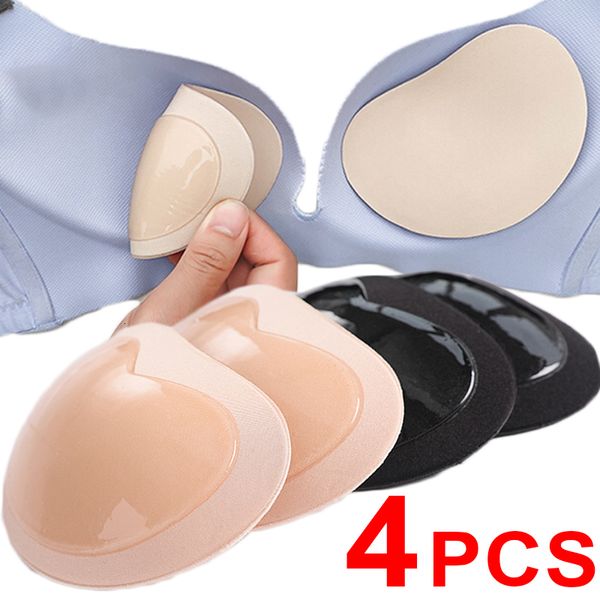 Breast Pad 4pcs2pairs Chest Pad Bikini Set Push Up Bikinis acolchados Traje de baño Mujeres Traje de baño Más grueso Transpirable Esponja Sujetador Almohadillas Pezón Cubierta 230818