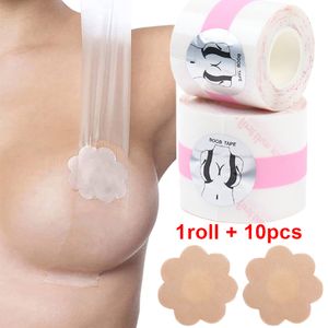 Coussinet de poitrine Boob Tape Soutiens-gorge pour femmes Transparent Adhésif Invisible Bra Nipple Pasties Covers Lift Up Bralette Bretelles Collant 230628