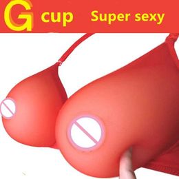 Coussin d'allaitement G Cup Silicone Formes mammaires Artificielles Faux Seins pour Hommes Transparent Mince Soutien-Gorge Travestisme Crossdress Comme Femme 240330