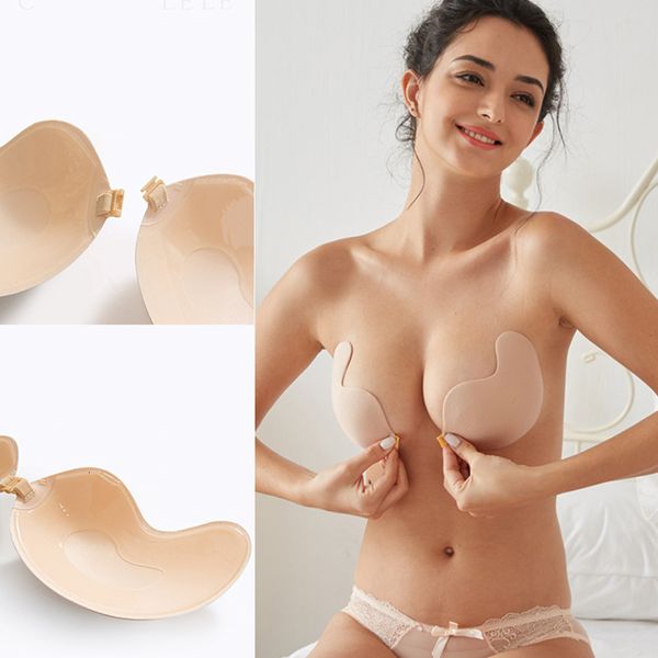 Almohadilla para el pecho, sujetador Invisible desnudo, Push Up, pasta para el pecho, pegatina de silicona Sexy Pasty para mujer, boda, DropShip 230602