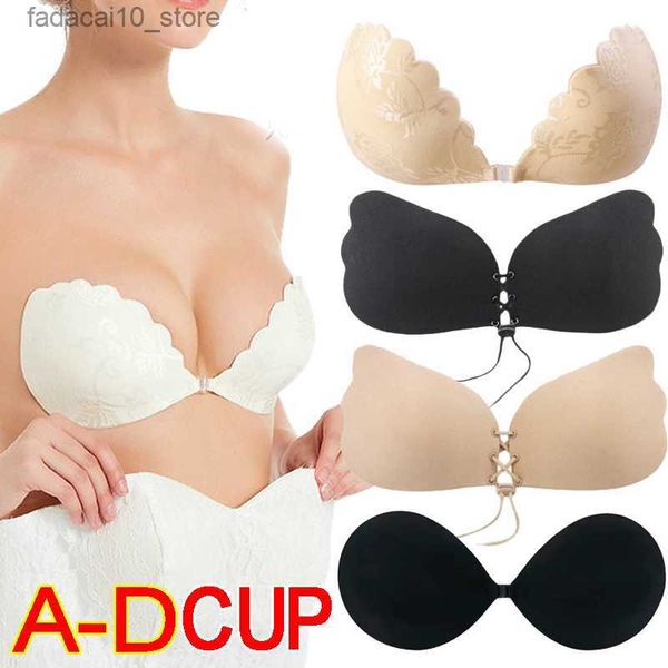 Coussinet de poitrine Nouvelle dentelle Invisible Soutien-gorge nu Push Up Pâte de poitrine Sexy Poitrine Pâteuse Invisible Silicone Poitrine Autocollant Femmes Bikini Mariage DropShip Q230914